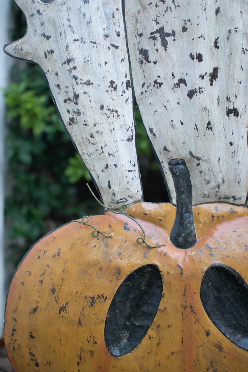 Jack-O-Lantern and Ghost Yard Art