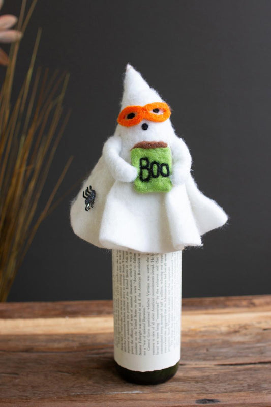 Felt Halloween Bottle Topper / Ghost