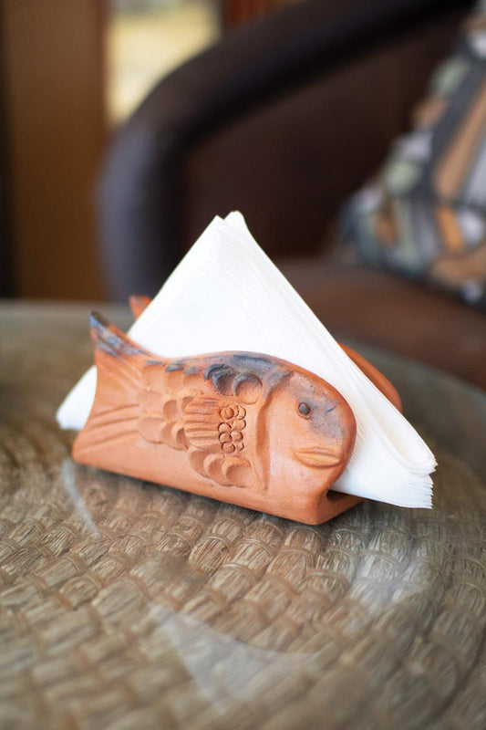 Terracotta Fish Napkin Holder