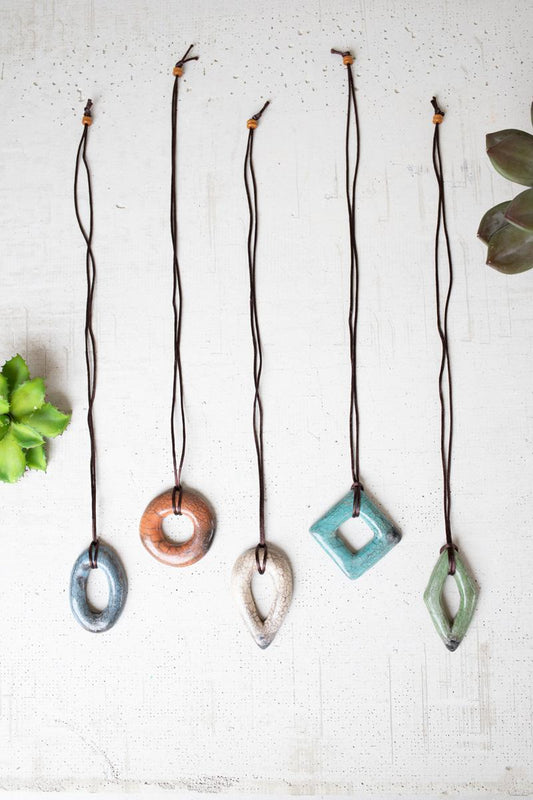 Set of 5 Clay Lenca Necklaces