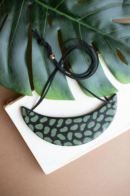 Clay Lenca Bibb Necklace \ Green