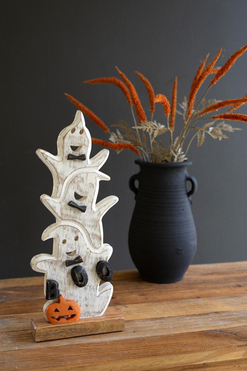 Painted Wooden Stacking Ghosts