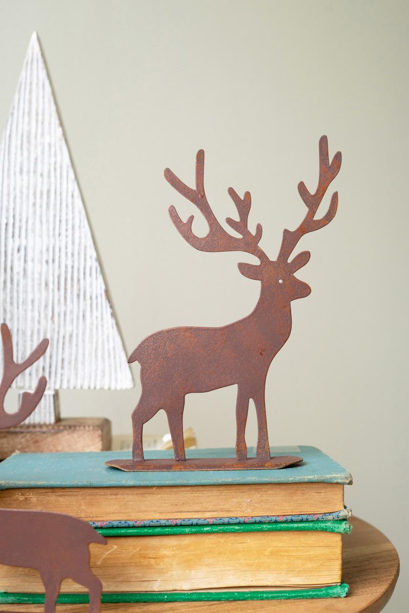 Set of 4 Rustic Reindeer