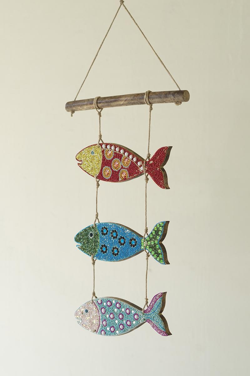 Beaded Fish Wall Decor