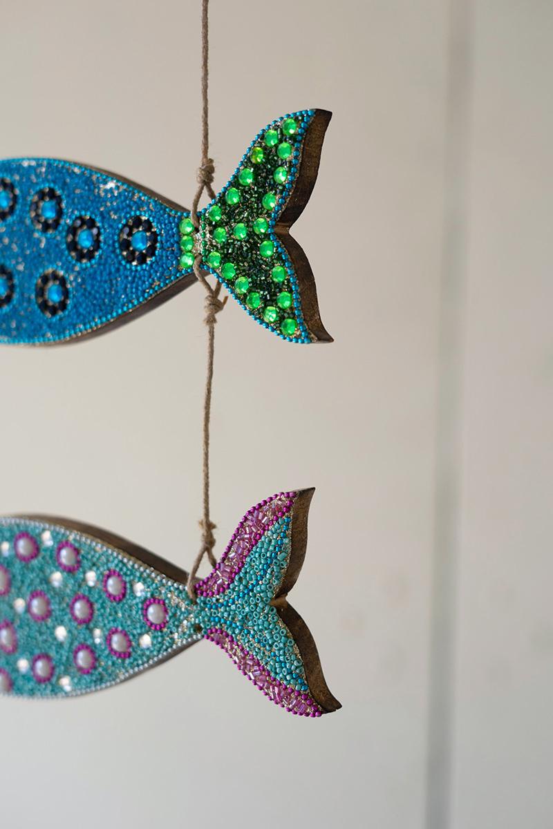 Beaded Fish Wall Decor