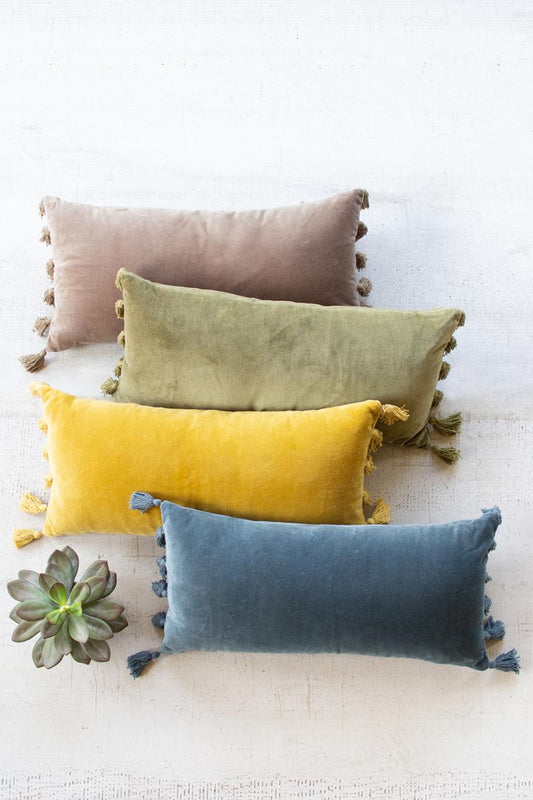 Velvet Lumbar Pillow \ Honey